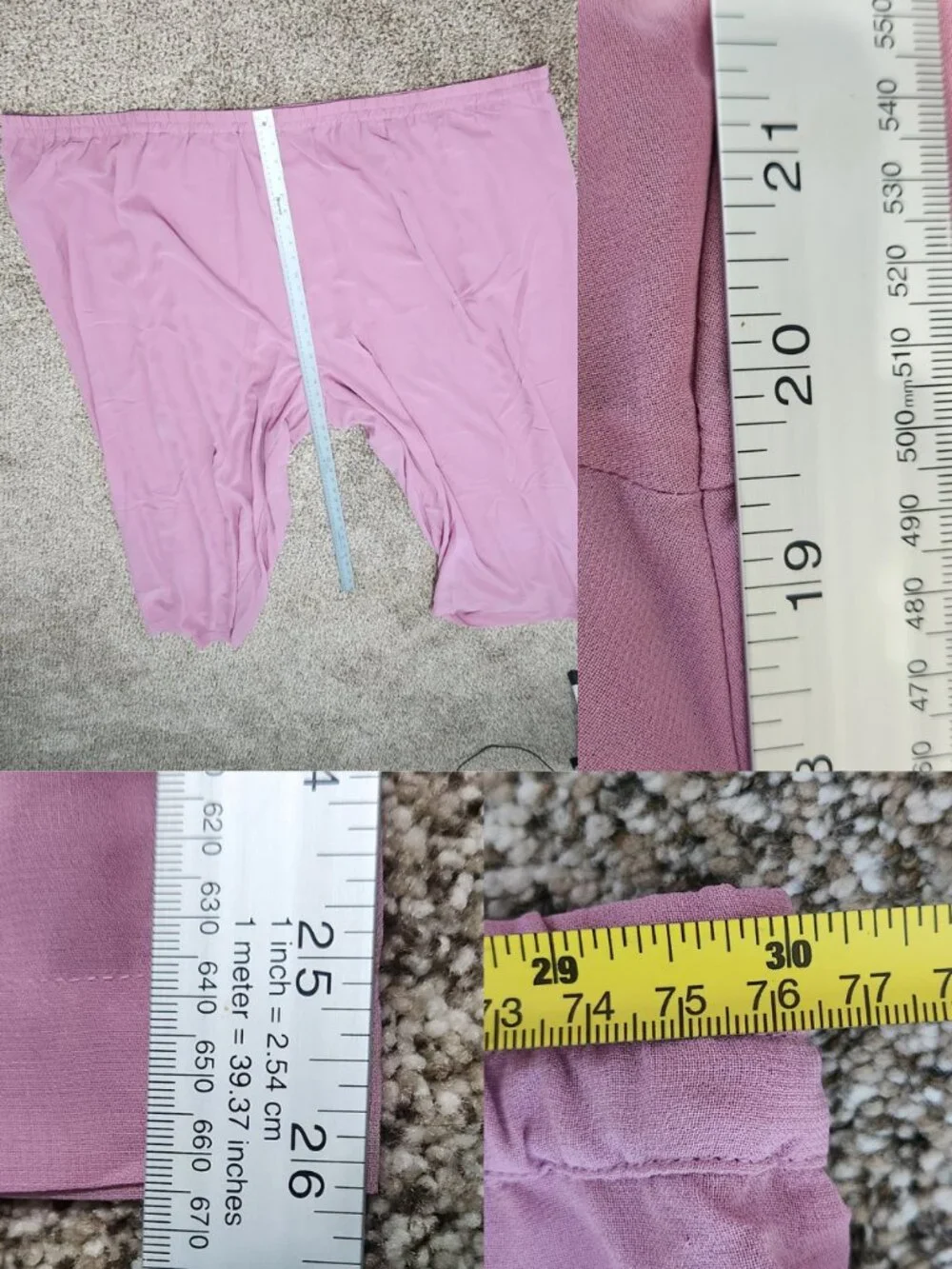 Roaman's 44W 3Pc Sequin Pant Suit Set 03-0323-0 Mauve Pink Plus Size